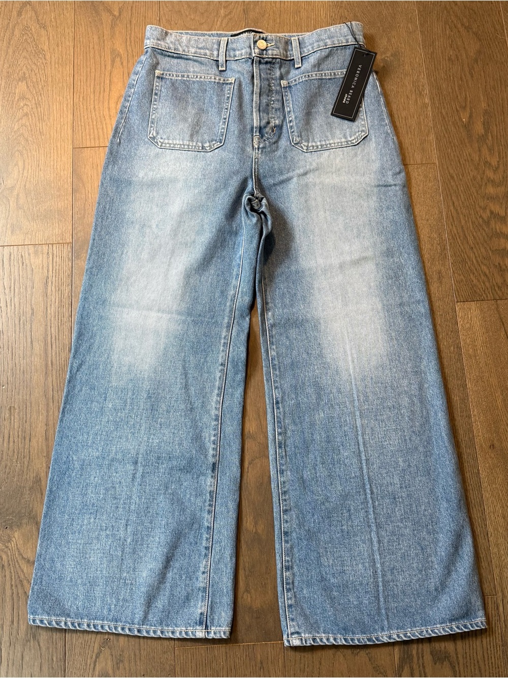 Veronica Beard Grant Wide Leg Extra High Rise Jeans Sz 29/8 Color Cape